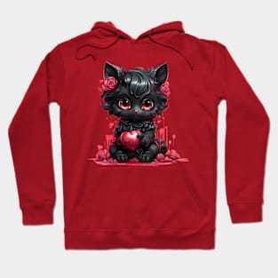 Black Cat Valentine Hoodie